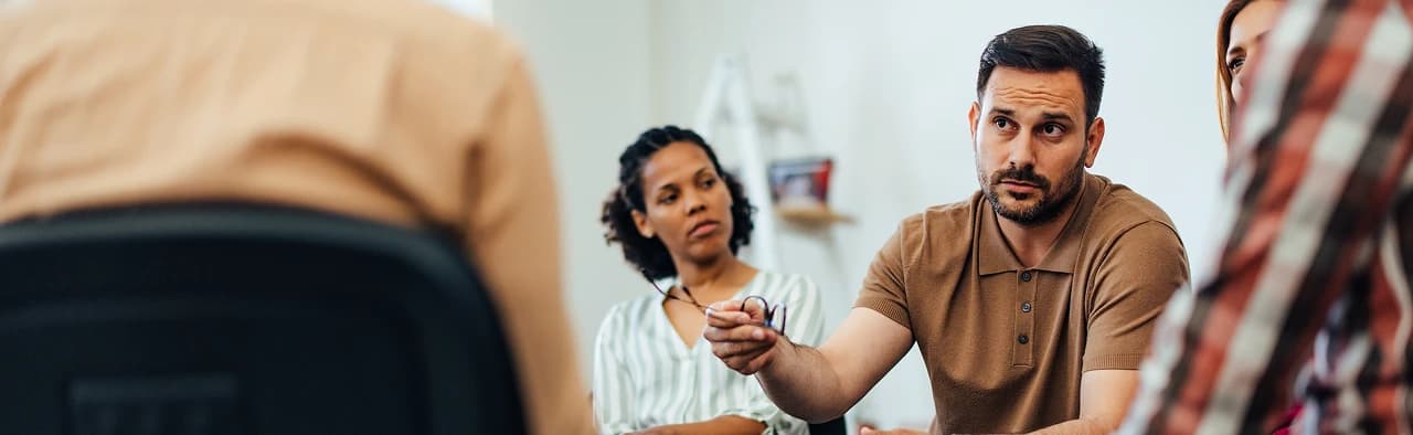 Counselor offering immediate support